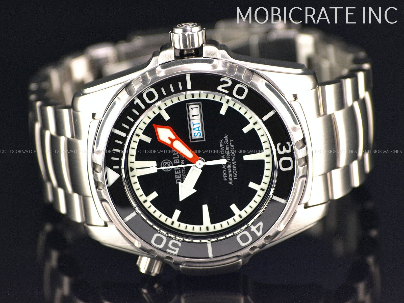 Rare Deep Blue Pro Aqua Men’s 45mm Automatic NH36 Sapphire Bezel & Crystal Watch