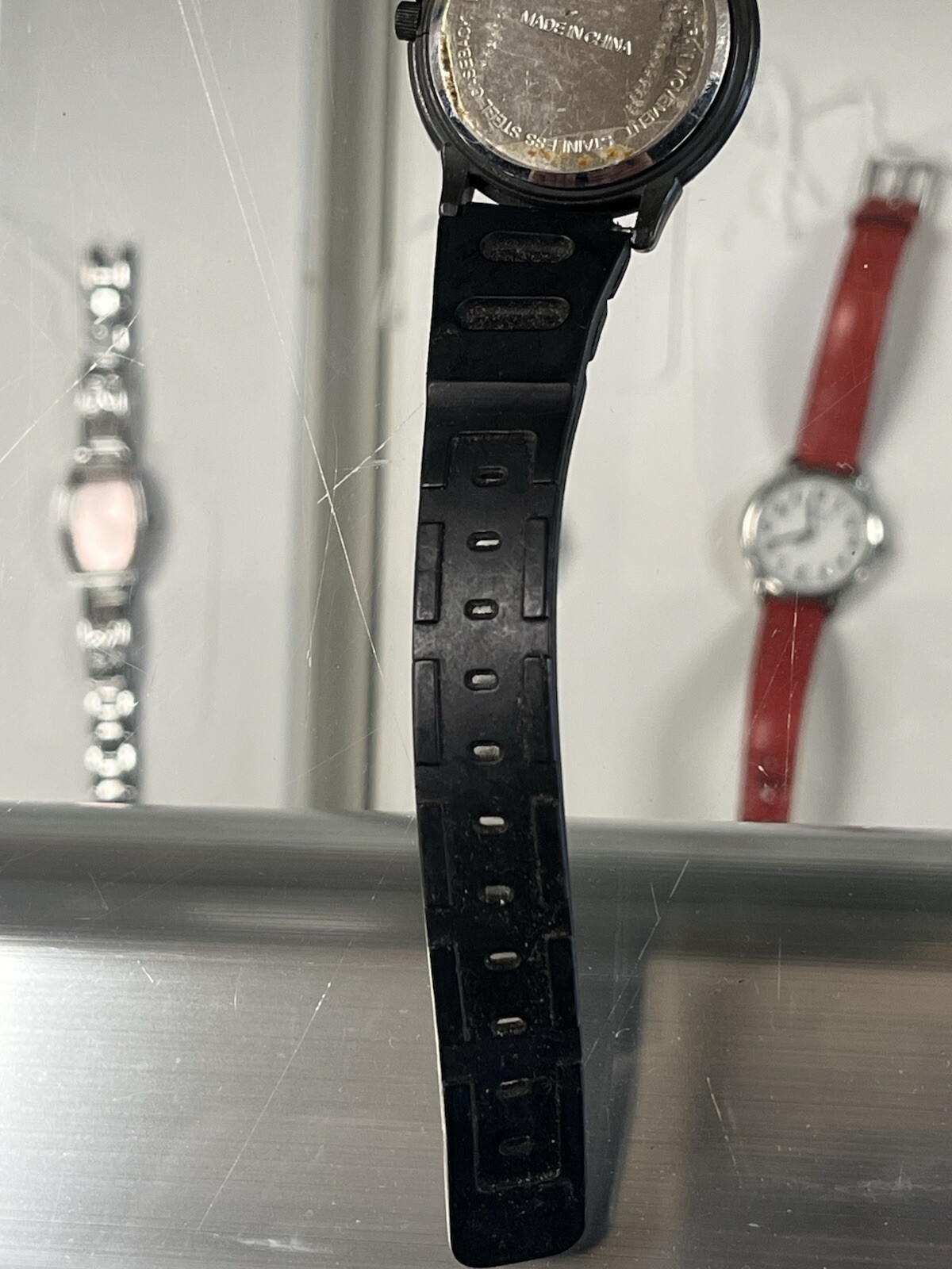 US Guide Black Plastic Resin Quartz Watch Unisex Men’s Wristwatch Military