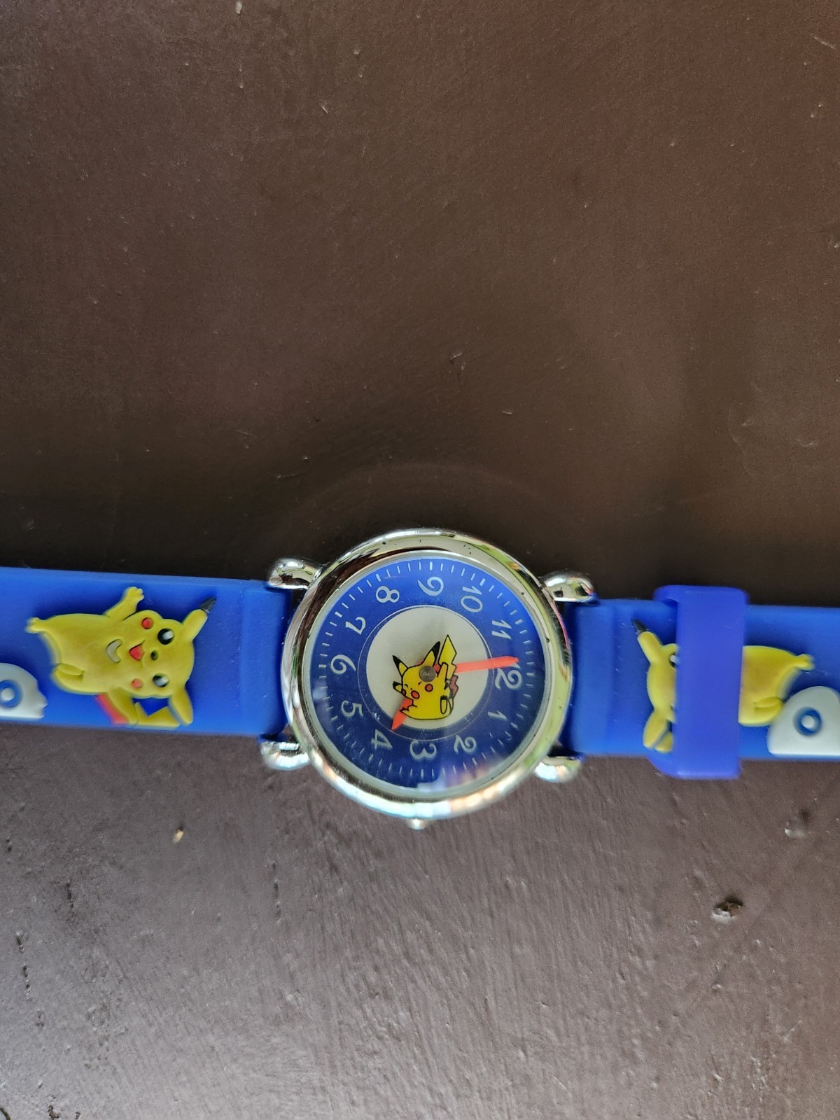Vintage Pokemon Pikachu Watch with Silver, Blue, Yellow and White