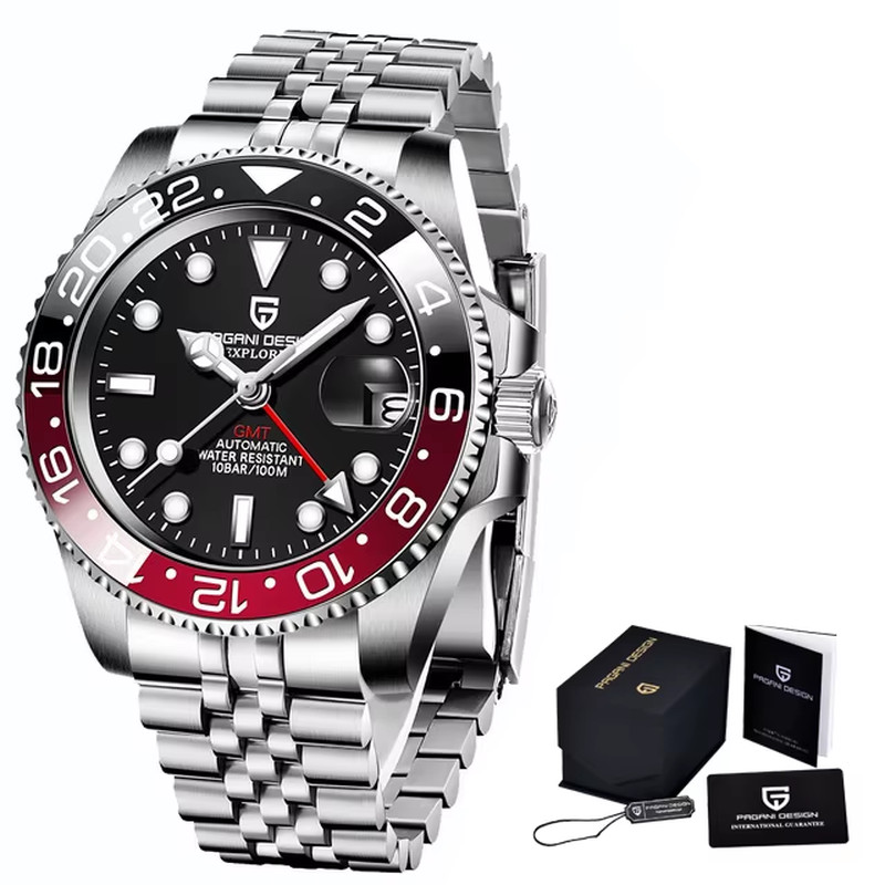 Pagani Design 1662 GMT Automatic Men’s Watch Ceramic Bezel Sapphire 100M