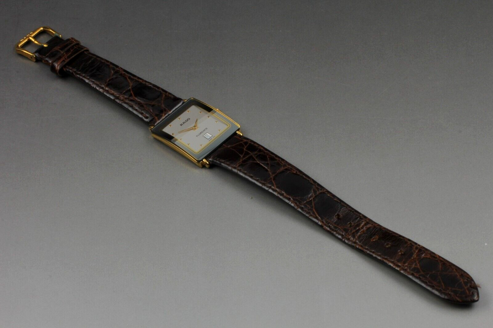 【N MINT】 RADO Florence 160.3605.2N Gray 24mm Men’s Quartz Vintage Watch JAPAN