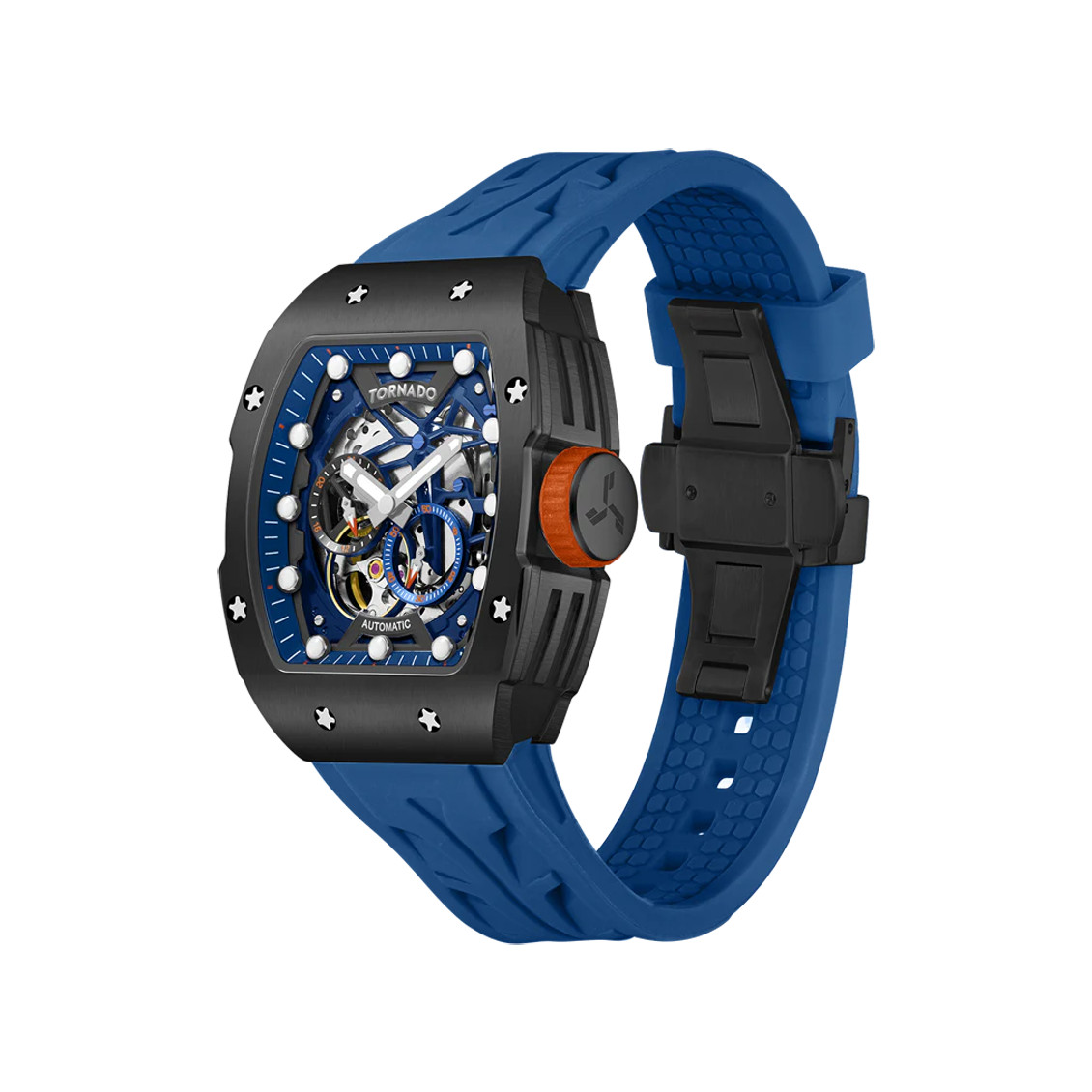 Tornado Xenith Men’s Automatic Watch | Blue Dial, 38.5x49mm, 100 m (10 ATM)