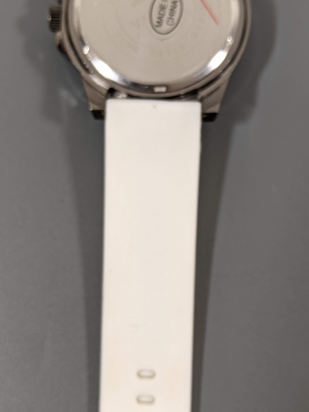 Geneva Black White Stripe Silicone Jelly Band Watch Round White Dial