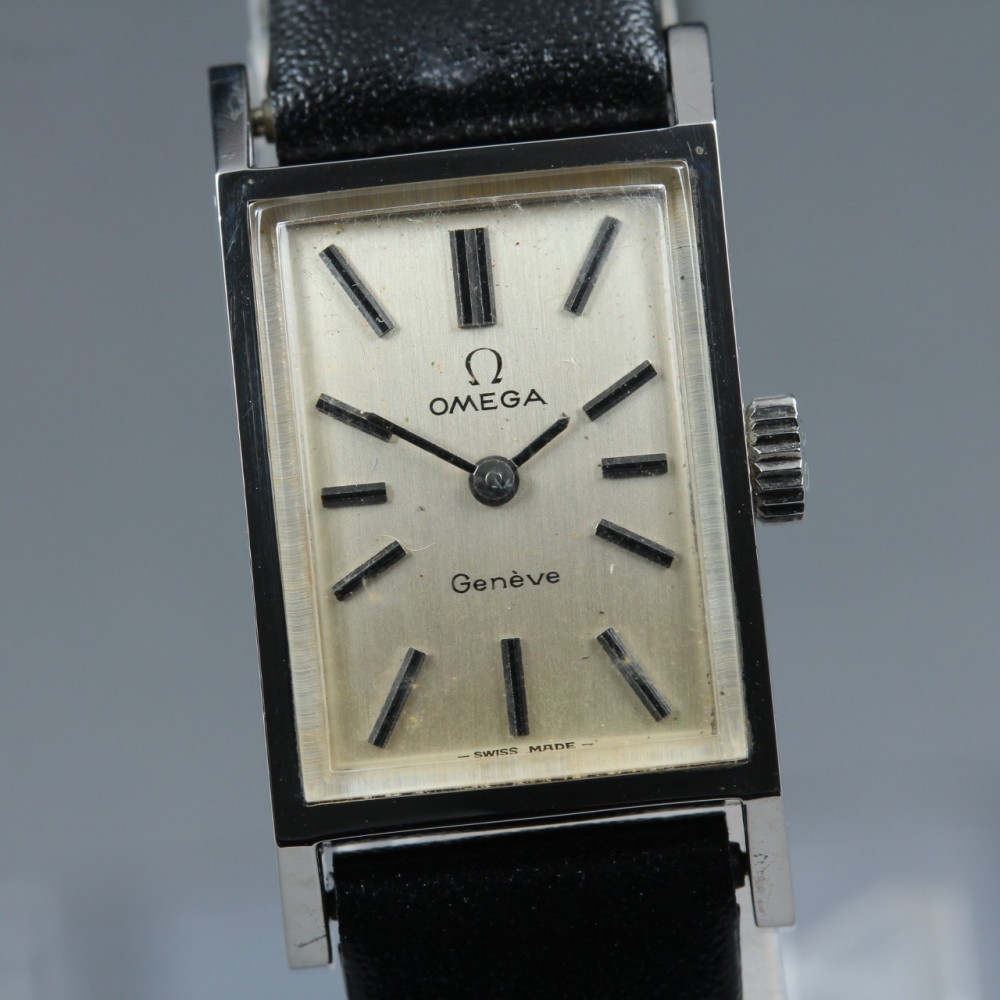 OMEGA Geneve 511.357 Cal.485 Silver Tank Rectangular Manual 15mm Ladies Watch