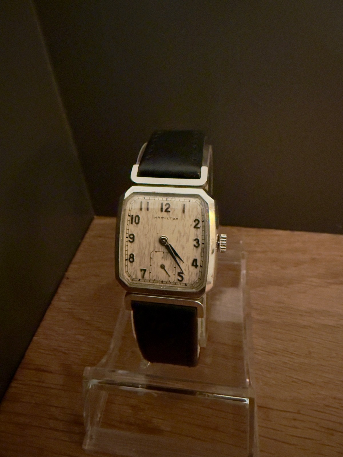 Vintage Hamilton Raymon 747 17J Stainless Steel + Original Boxes Art Deco Watch