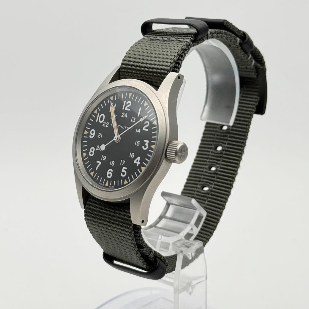Hamilton Khaki Field Mechanical H694390 37mm Hand Wind Watch Box Papers In hand