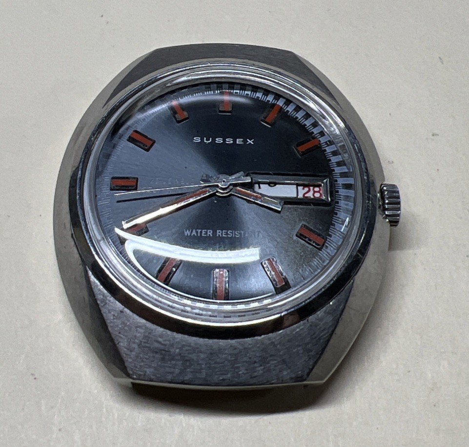 Vintage Sussex men’s automatic watch Ronda 1239-21 25Jewels swiss