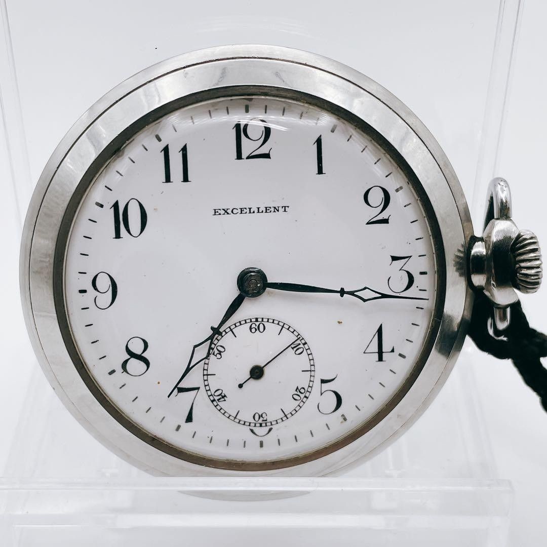Excellent Manual Wind Small Seconds Pocket Watch Analog Display Collector