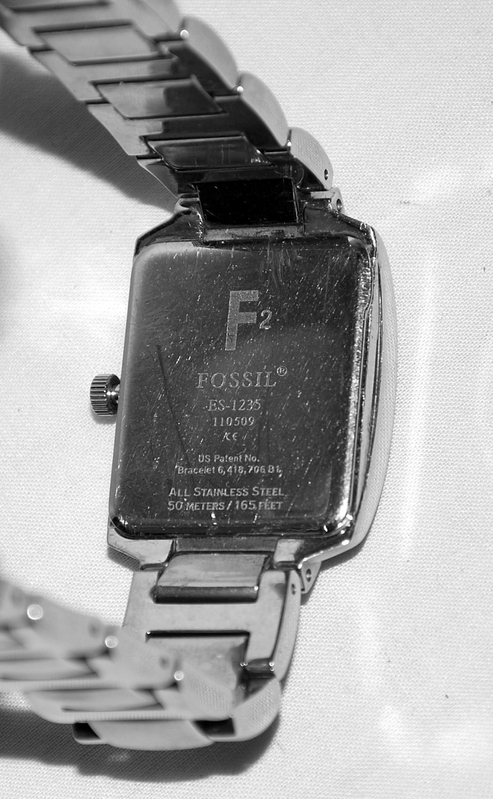 Fossil F2 Model ES-1235 ~ Sky Blue Wrist Watch ~ New Battery ~ FREE Shipping USA