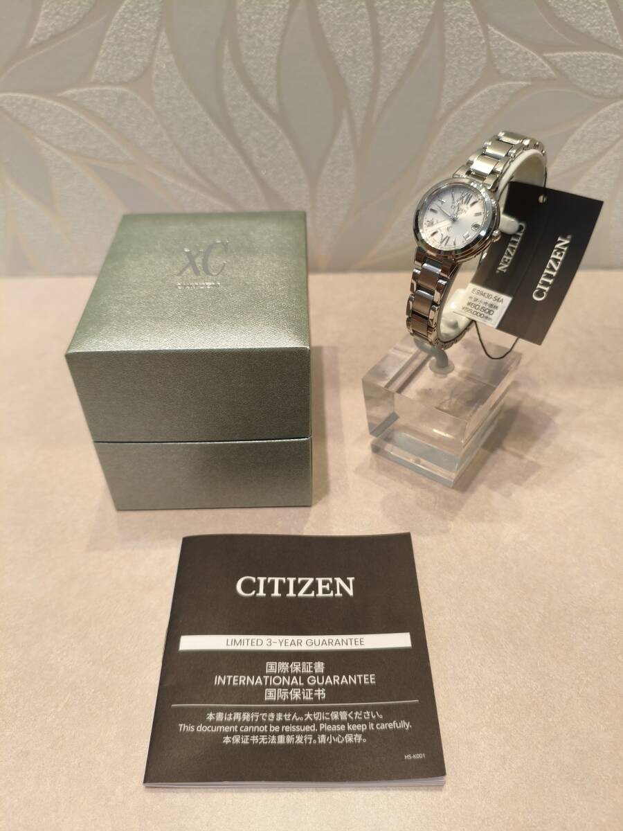 New CITIZEN XC Cross Sea Ladies Watch ES9430 54A Silver Radio Solar