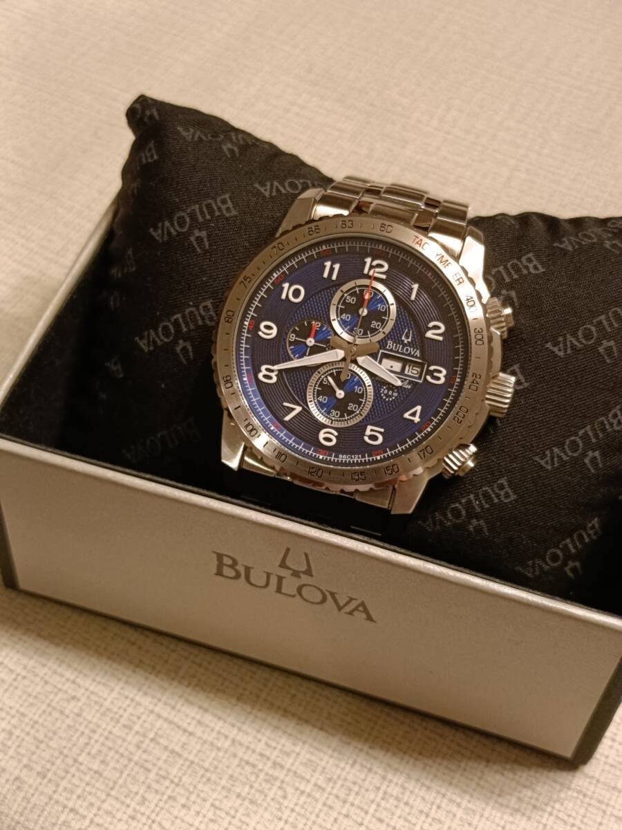 Bulova Marine Star Chronograph 96C121 Quartz 45mm Stainless Steel Unused