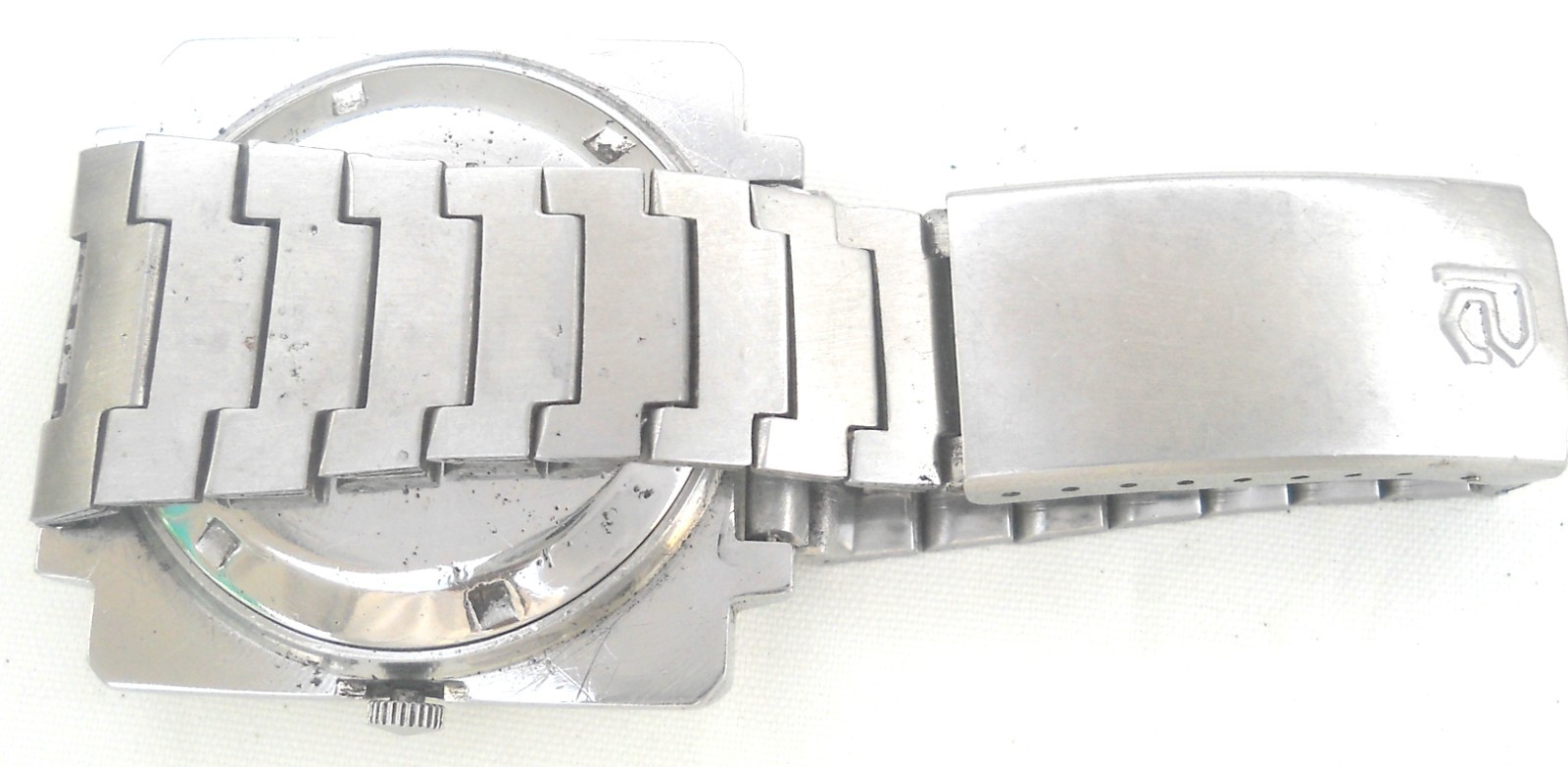 Vintage Ricoh Automatic 21 Jewels TV Dial Watch 1970s Sunburst Brown Japan Rare