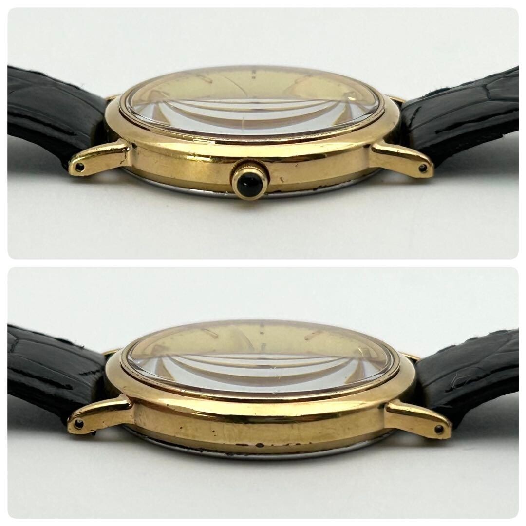 SEIKO 7N01-6900 Vintage Mens Quartz Watch Gold Dial Japan Minimal 31.7mm RARE