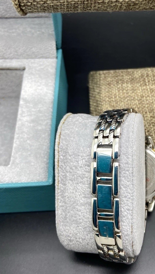 Ecclissi STERLING SILVER SLEEPING BEAUTY TURQUOISE FACE LADIES WATCH 33820 NIB