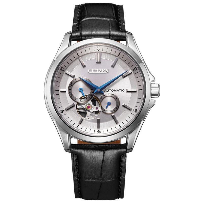 CITIZEN COLLECTION NP1011-08A Silver Analog Men’s Watch Mechanical Open Heart