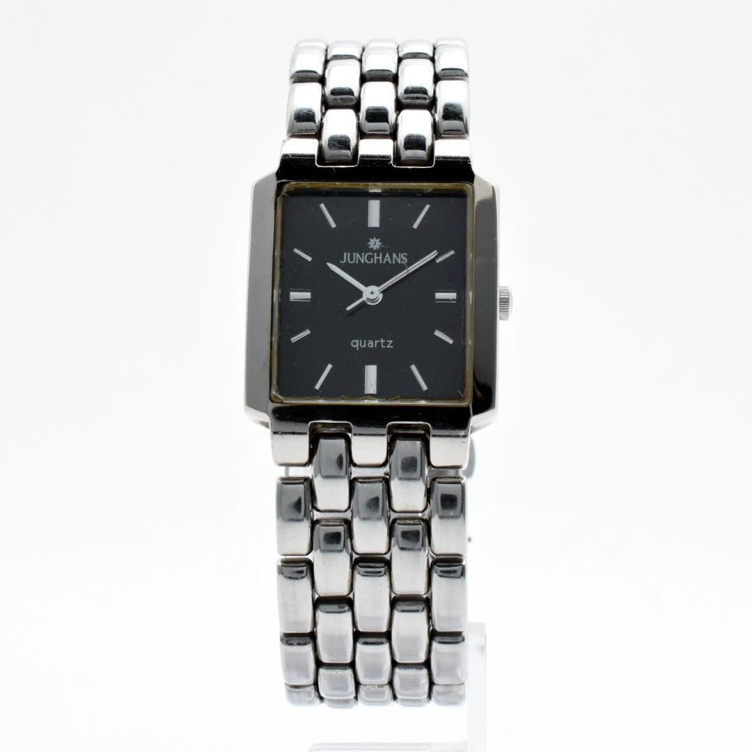Junghans Men’s Square Black Dial Quartz Wristwatch Japan 0712487