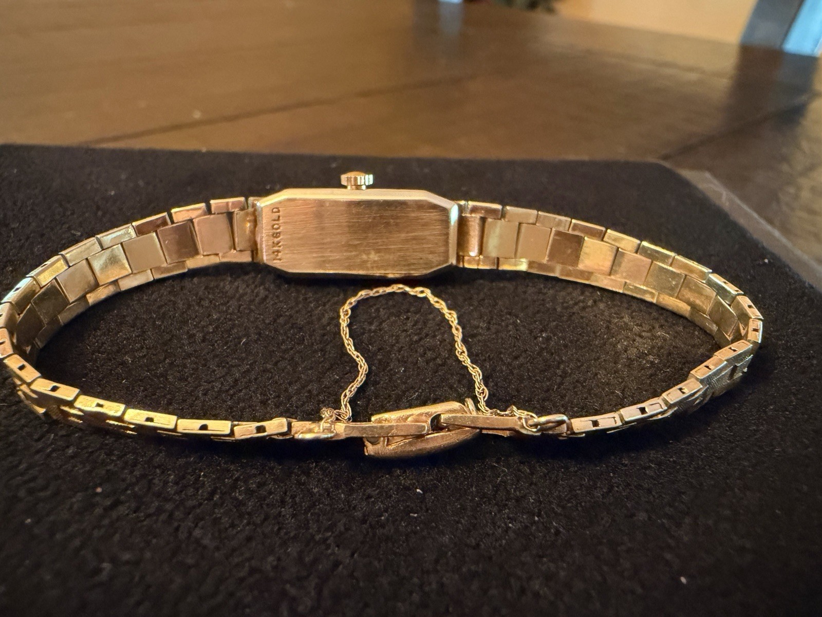 Geneva 14K Gold Rectangular Analog Women’s Wristwatch