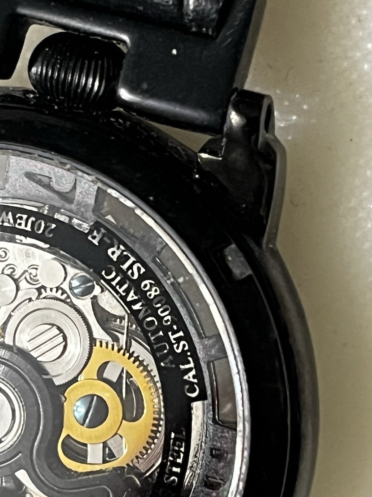 STUHRLING Original Automatic ST-90089 Skeleton Watch, Leather Band
