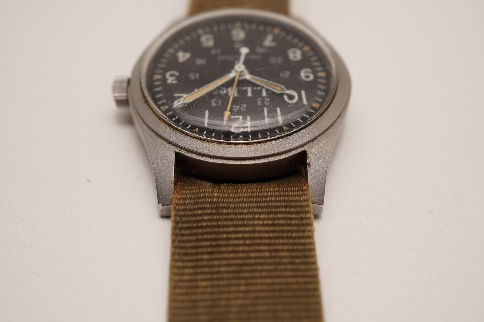 Vintage Hamilton Khaki L.L.Bean 9219 33mm Manual-Wind Field Watch Original NATO