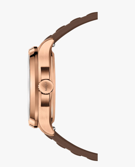 Mido Multifort TV Big Date Brown Dial Rose Gold Bezel Men’s Watch M0495263729100