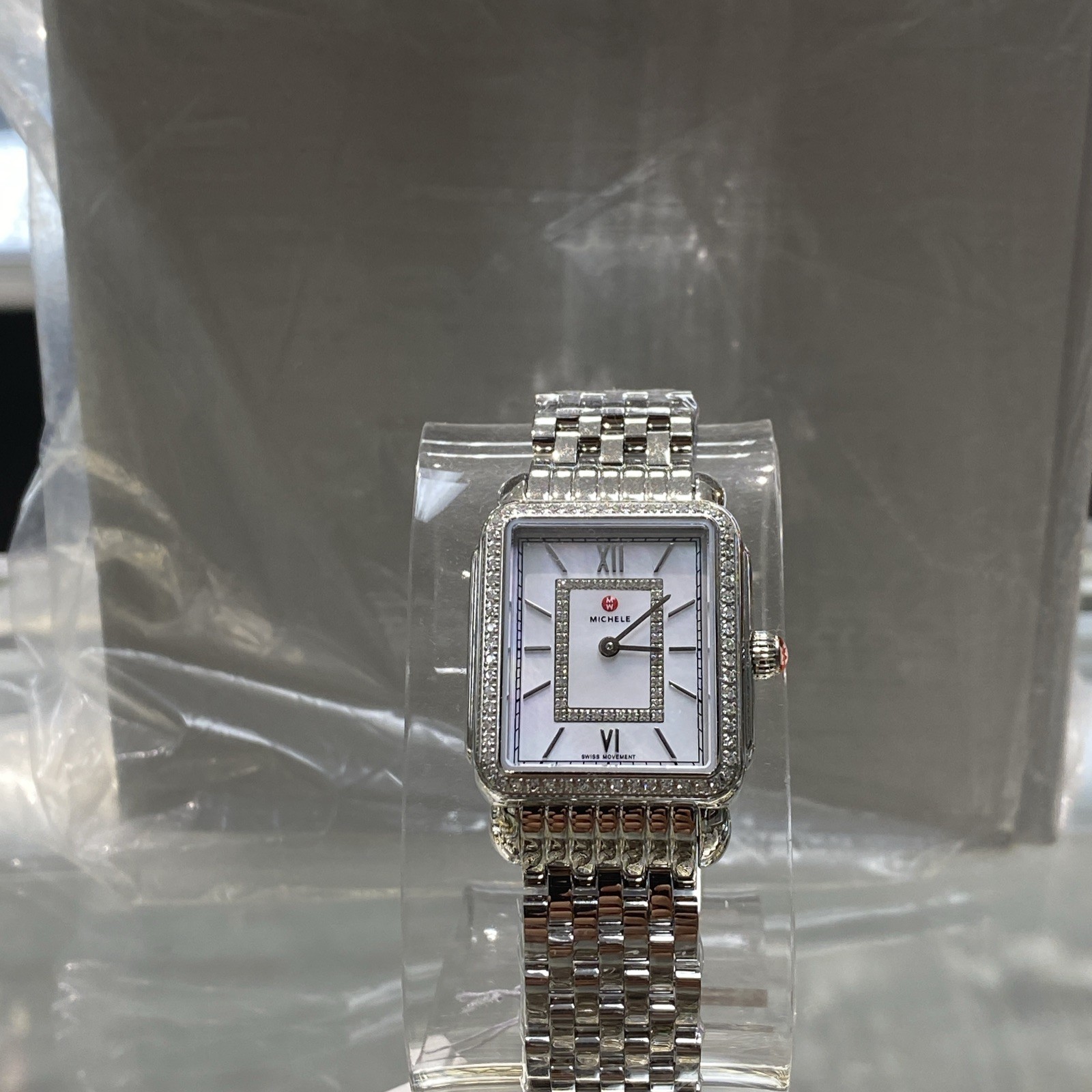 NEW WITH BOX AND PAPERS MICHELE Deco Silver Women’s Watch – MW06I01A1963