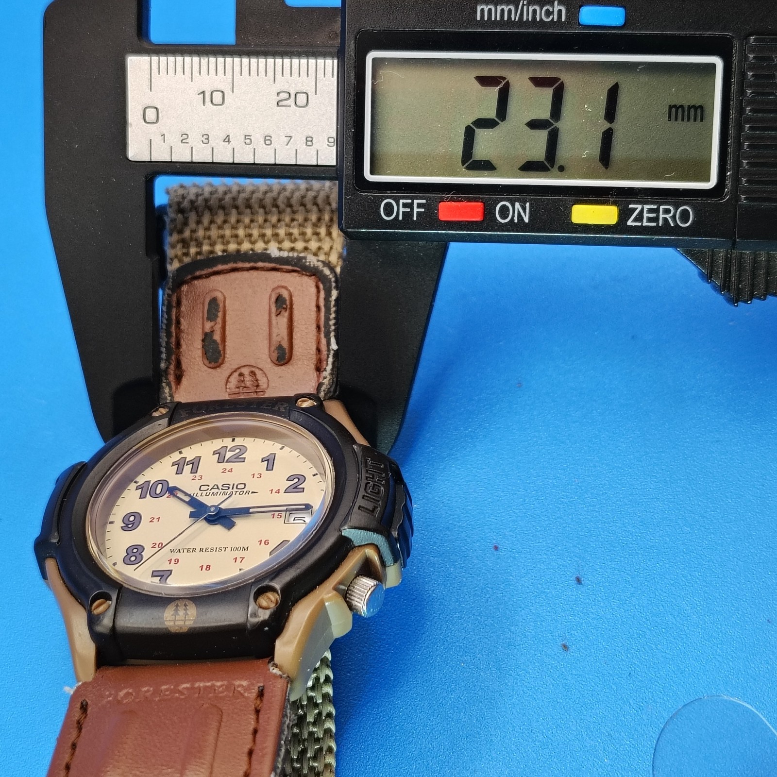 Vintage 2013 Casio Forester Indiglo Date 37mm Mens Quartz Field Watch Restored