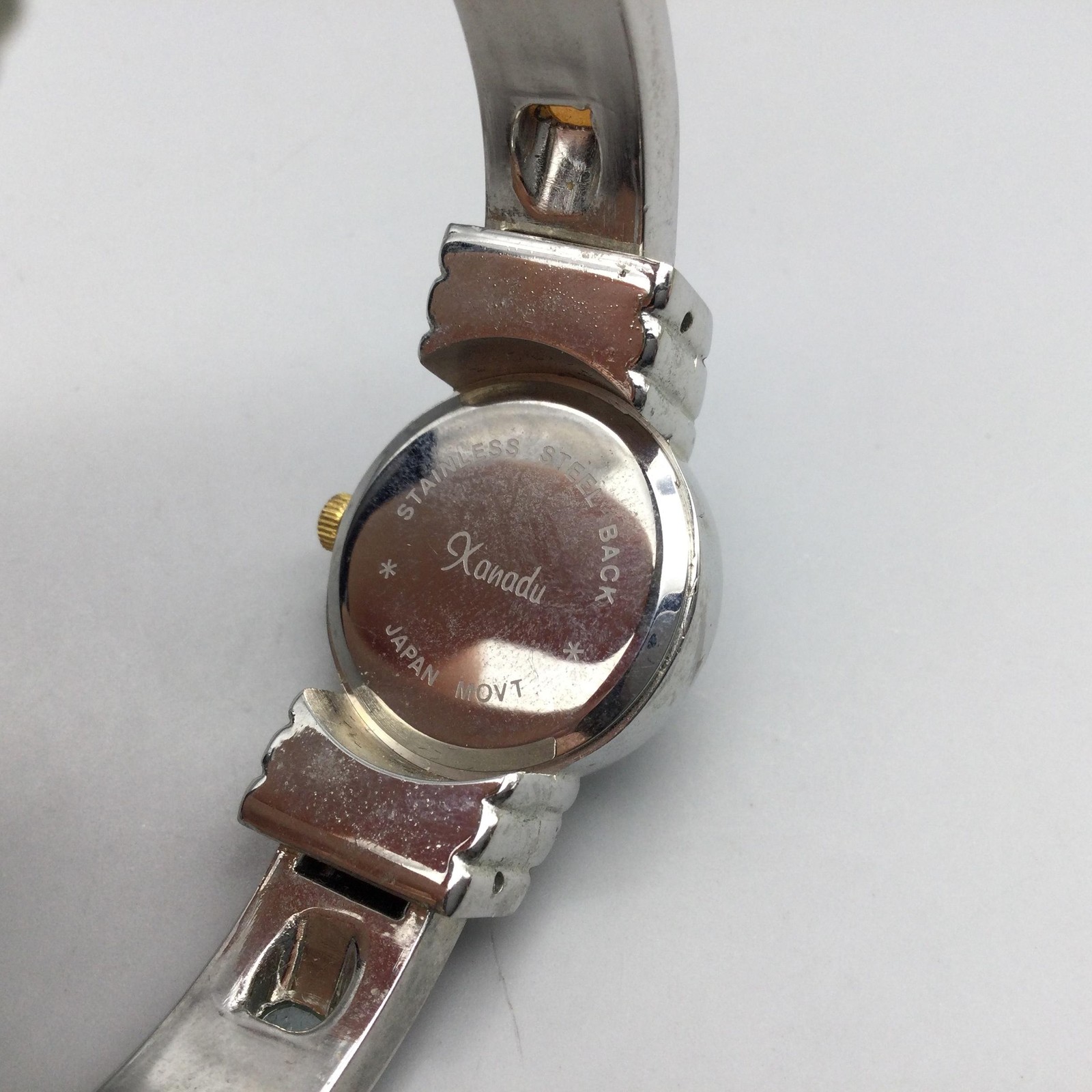 Xanadu Womens 22mm Watch Multicolor Cabochon Stones Open Cuff New Battery