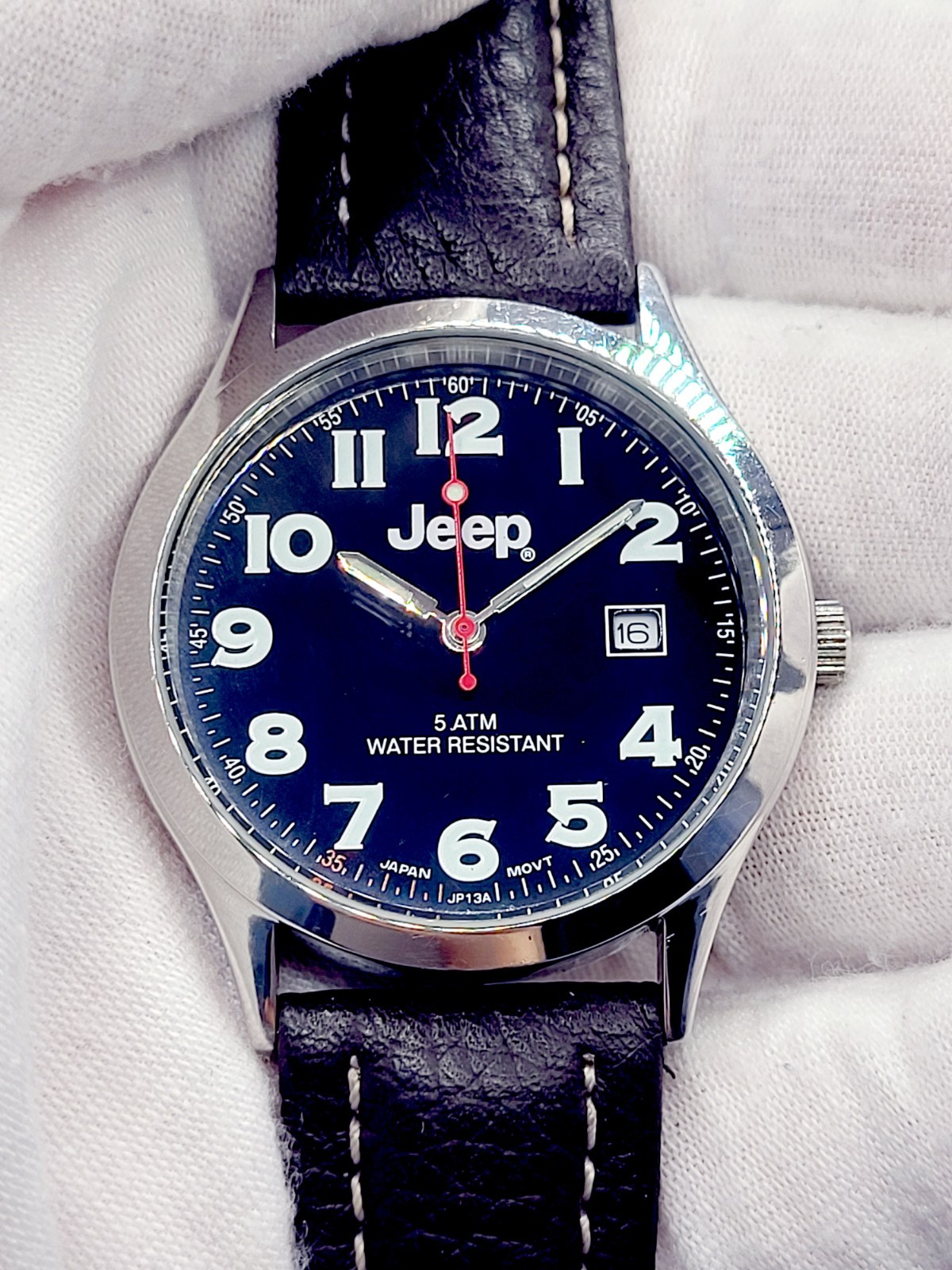 WORKS [N. MINT] 2002 JEEP® QUARTZ 38mm Vintage Unisex Watch Japan Made New Batt