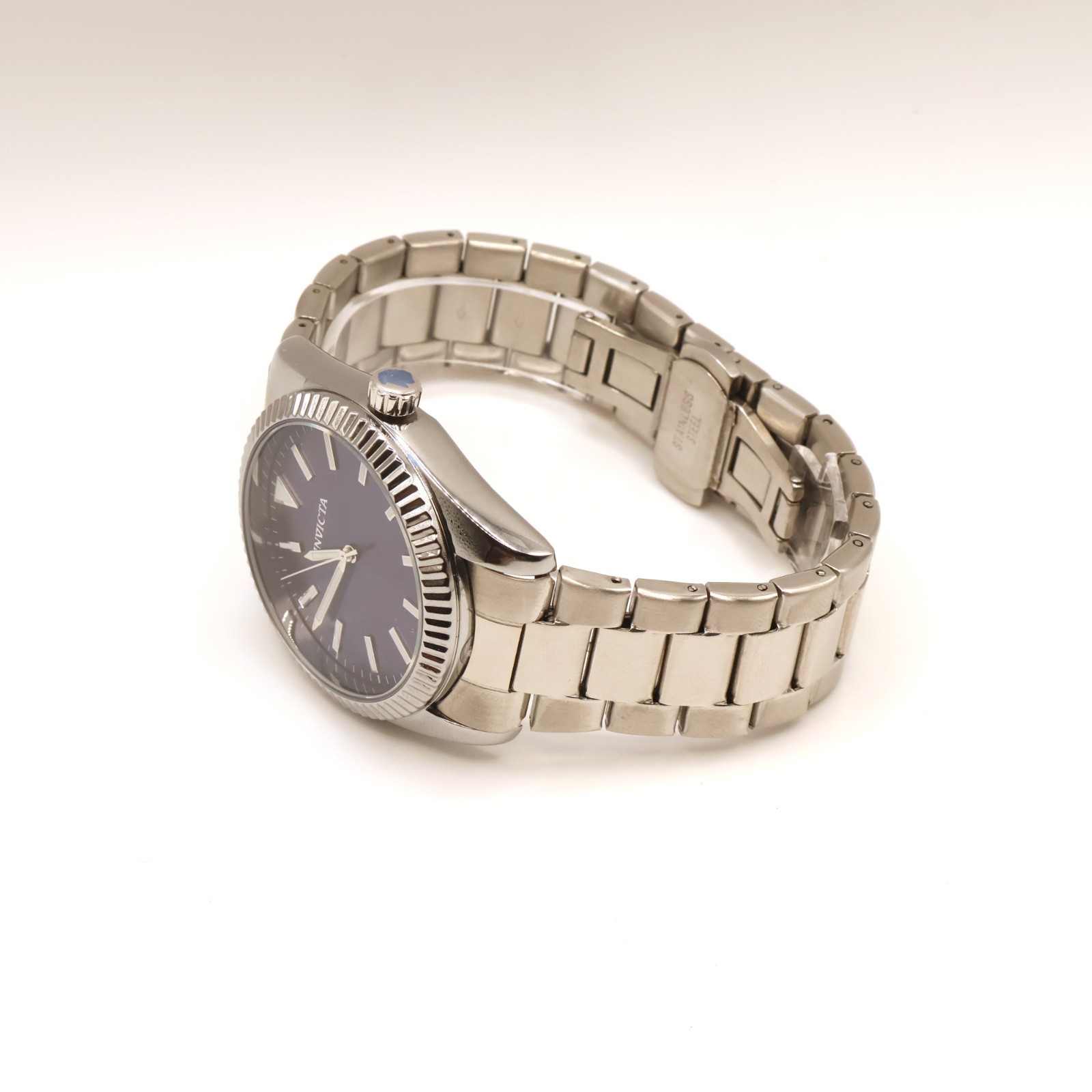 Invicta Specialty 69252 Fluted Azure 42mm Blue Sunray Dial SS Bracelet Quartz