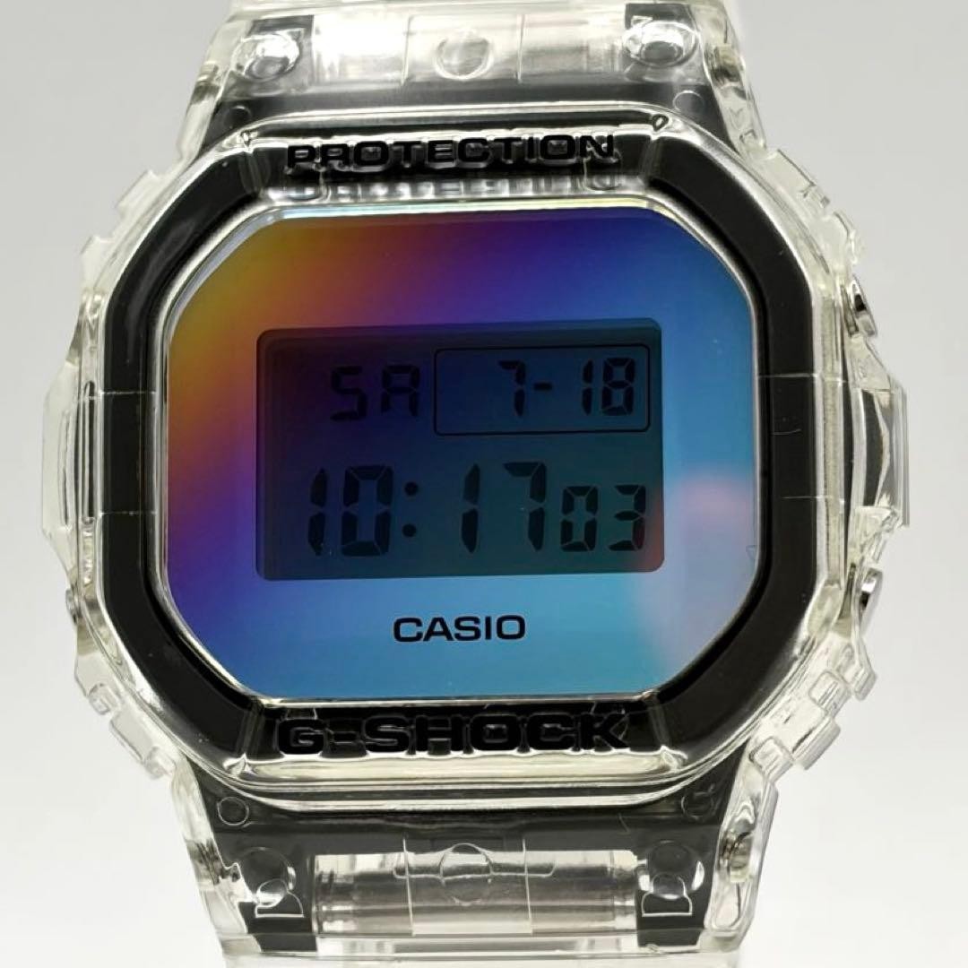 Casio G SHOCK Watch DW 5600SRS 7JF Rainbow Transparent