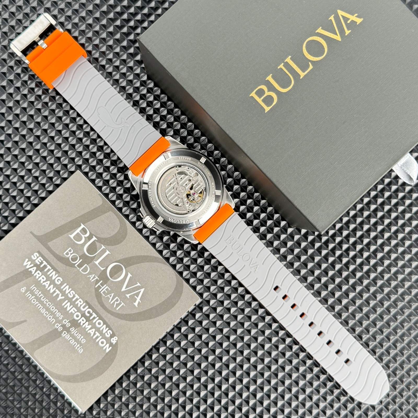 Bulova Marine Star Automatic Silver white Dial 98A226 Men’s Watch 45mm