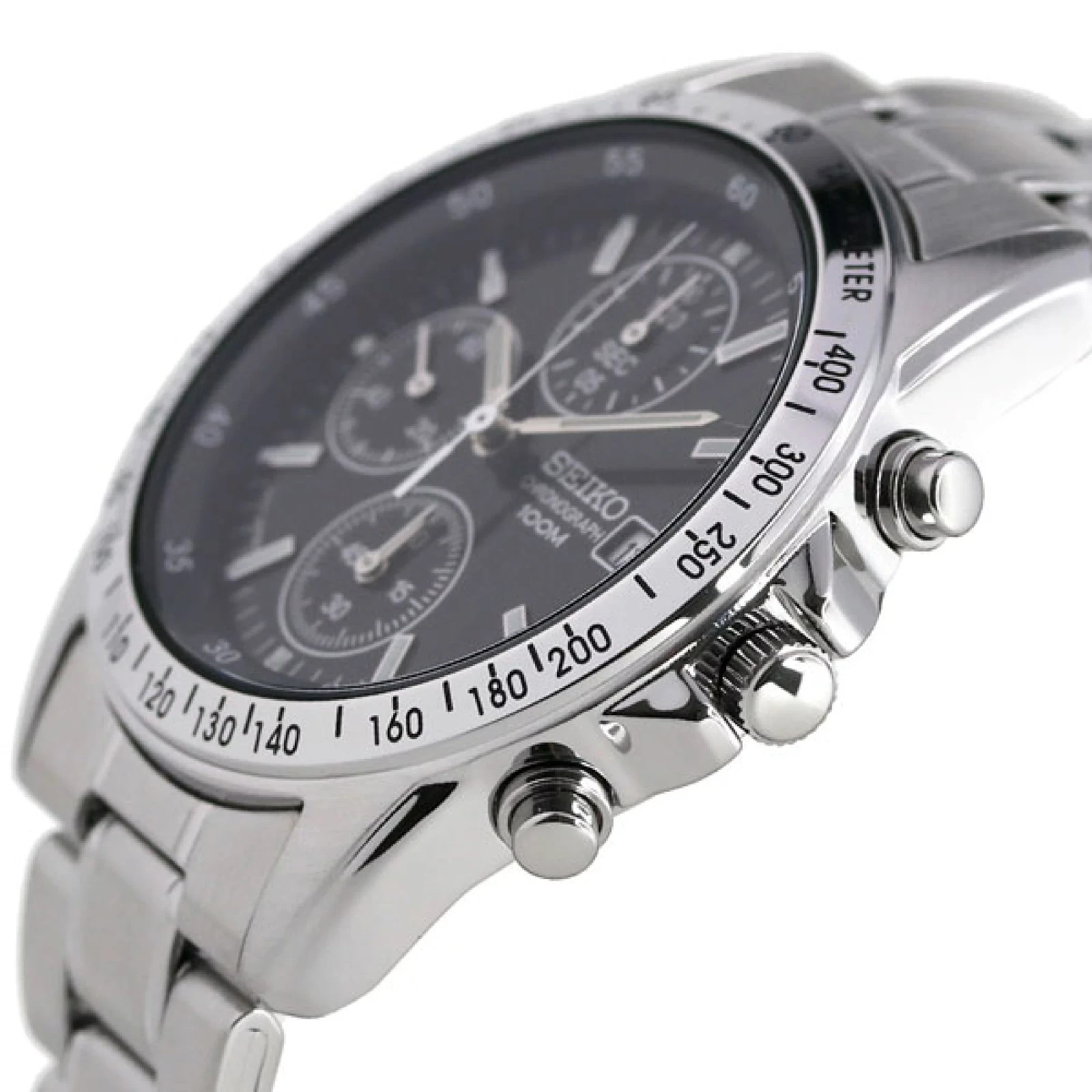 SEIKO High-speed Chronograph SND367PC SND367P1 Black Silver Men’s Watch Analog