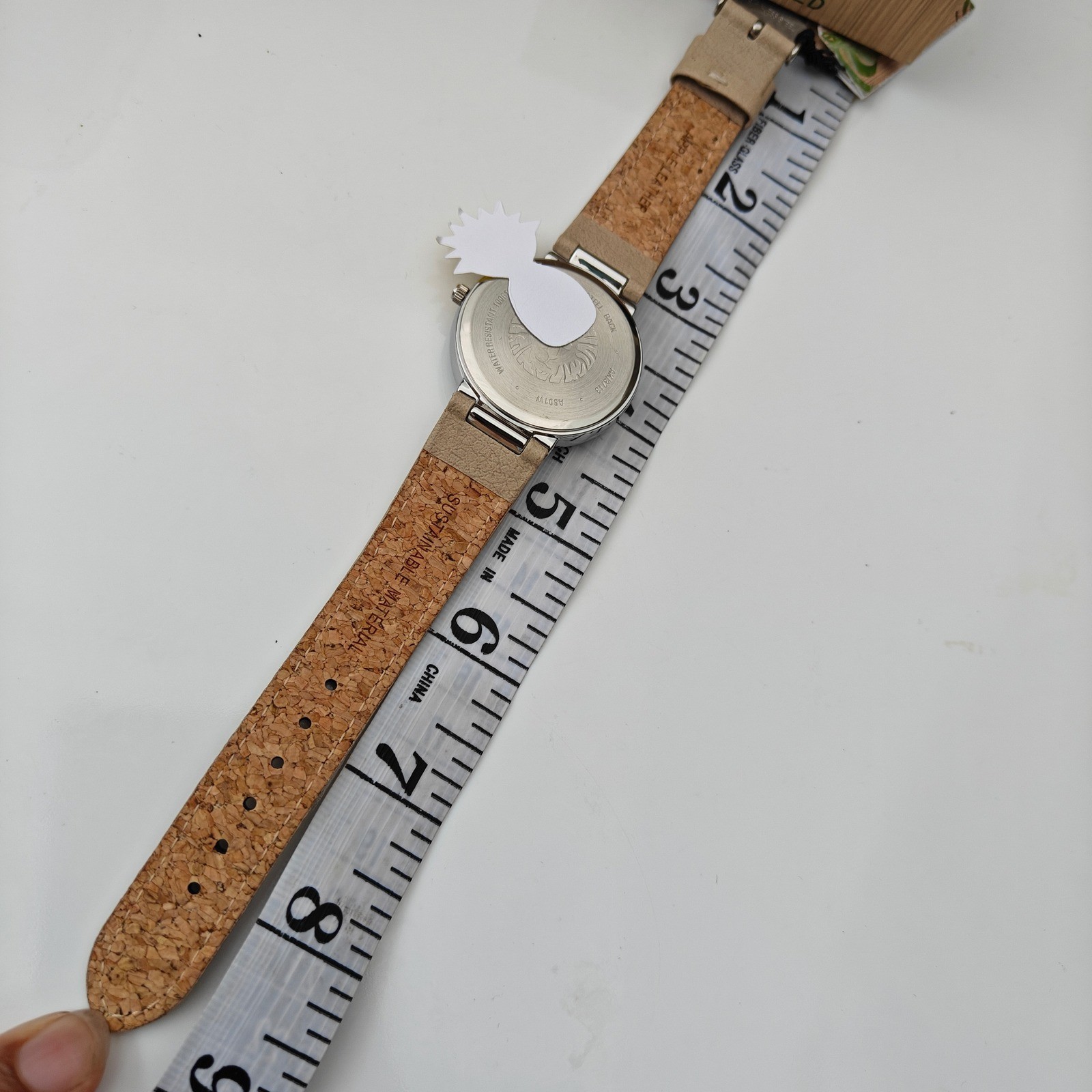 Anne Klein Considered Solar Powered Watch Mother Pearl Vegan Leather Iridescent