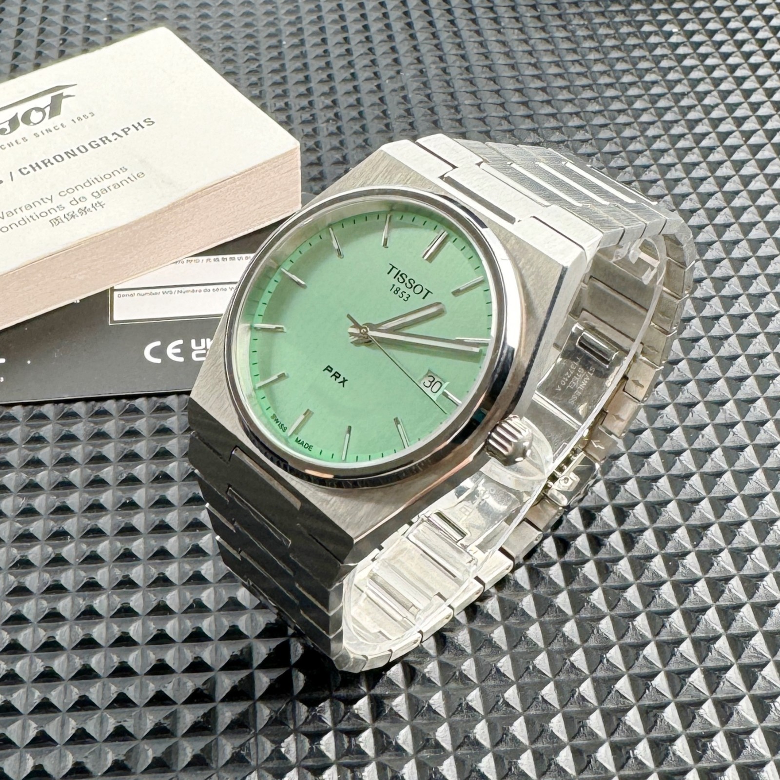 TISSOT PRX Swiss Quartz Light green Dial Men’s Watch 40mm T137.410.11.091.01