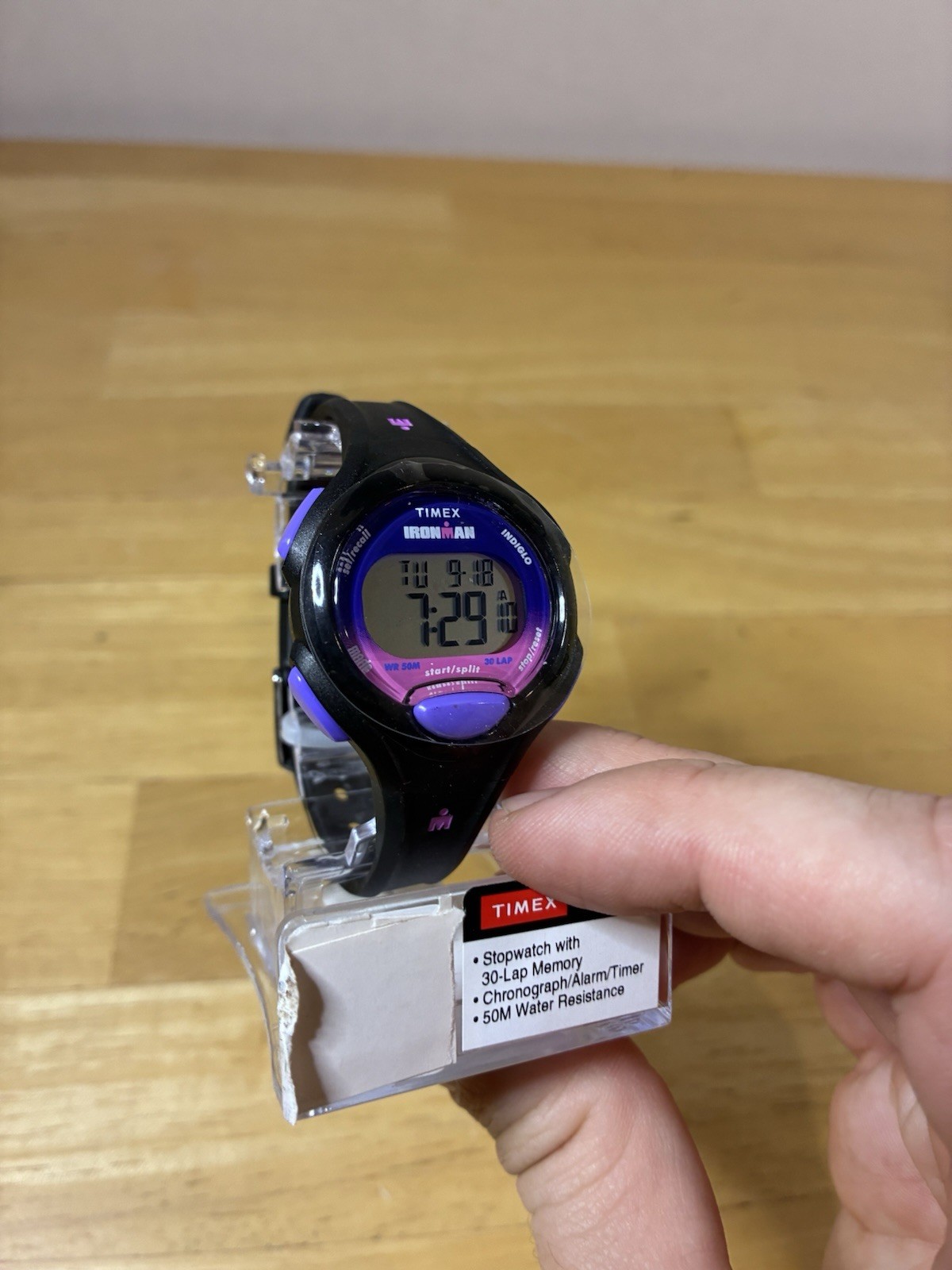 Timex Ironman Womens Essentials 30 Black,Pink & Purple TW5M55200 Digital Watch