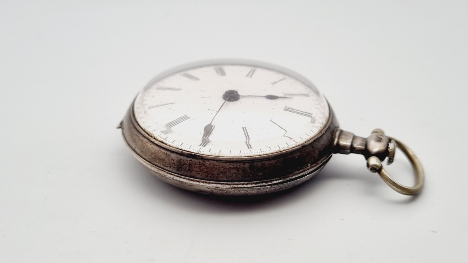 silver duplex chinese market pocket watch