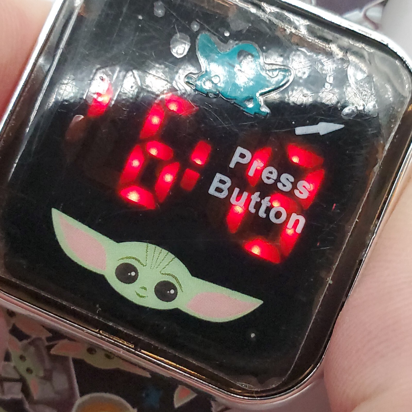 Star Wars LED Watch 1″ Square Face Mandalorian the Child Baby Yoda Disney NEW