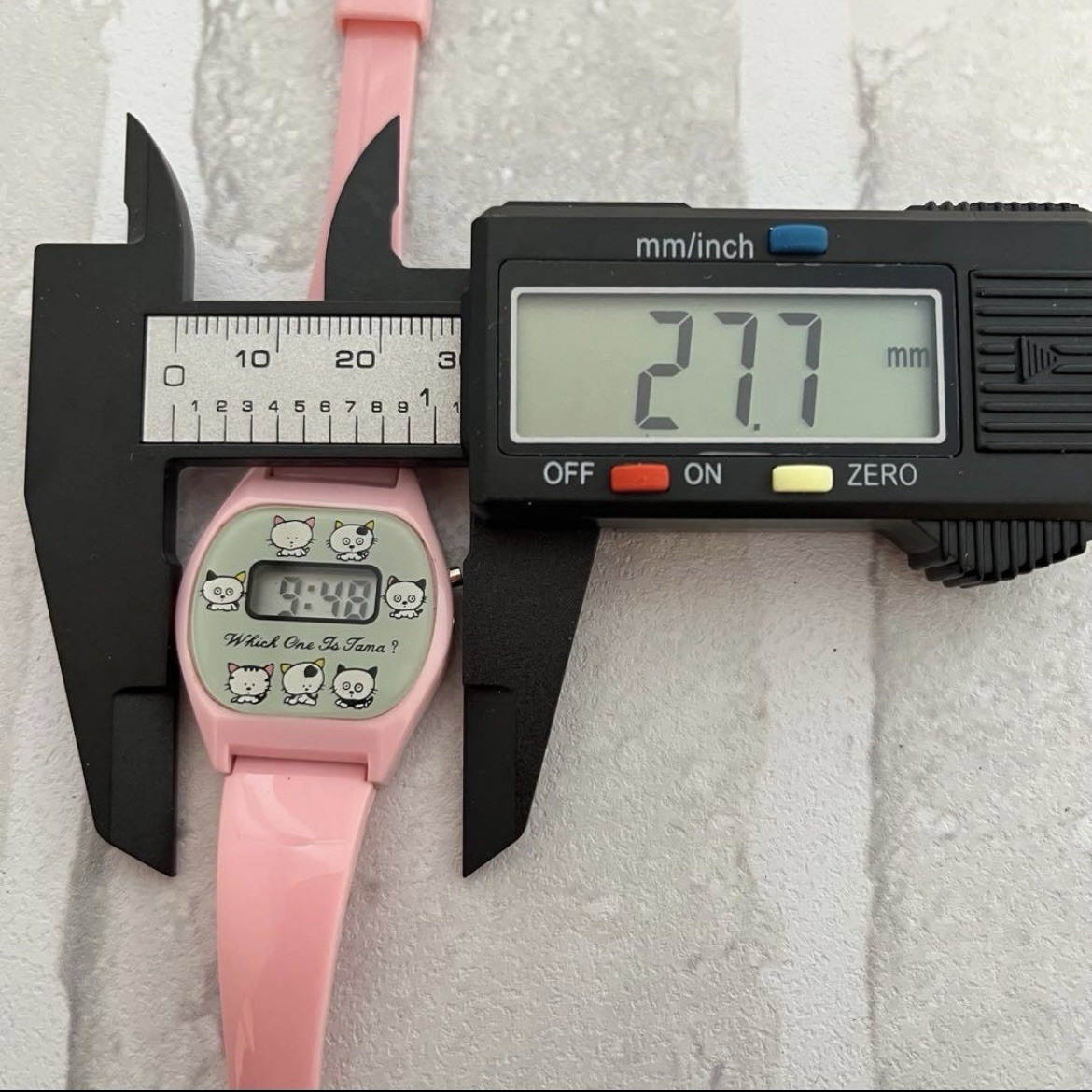 Tama and Friends Which One Is Tama? Digital Watch Pink 27.7mm Works Read