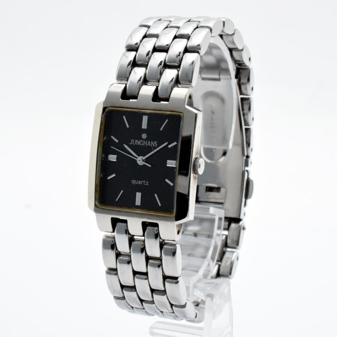Junghans Men’s Square Black Dial Quartz Wristwatch Japan 0712487