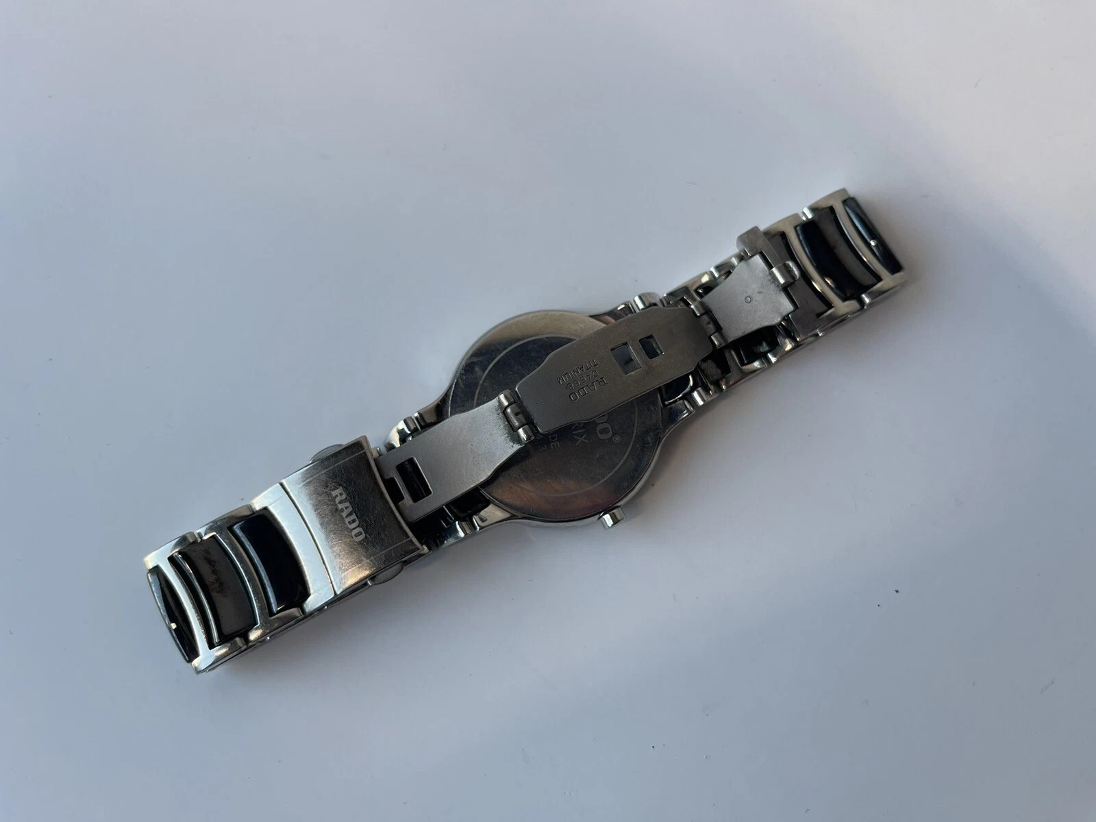 Rado Centrix Black Dial Unisex Watch, ceramic bracelet with titanium clasp.