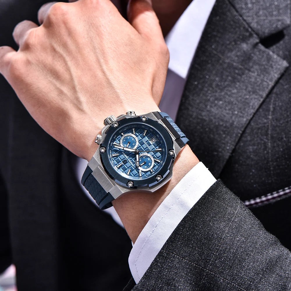 Pagani Design PD-YS032 Rose Gold Black Chronograph Stainless Steel Men’s Watch
