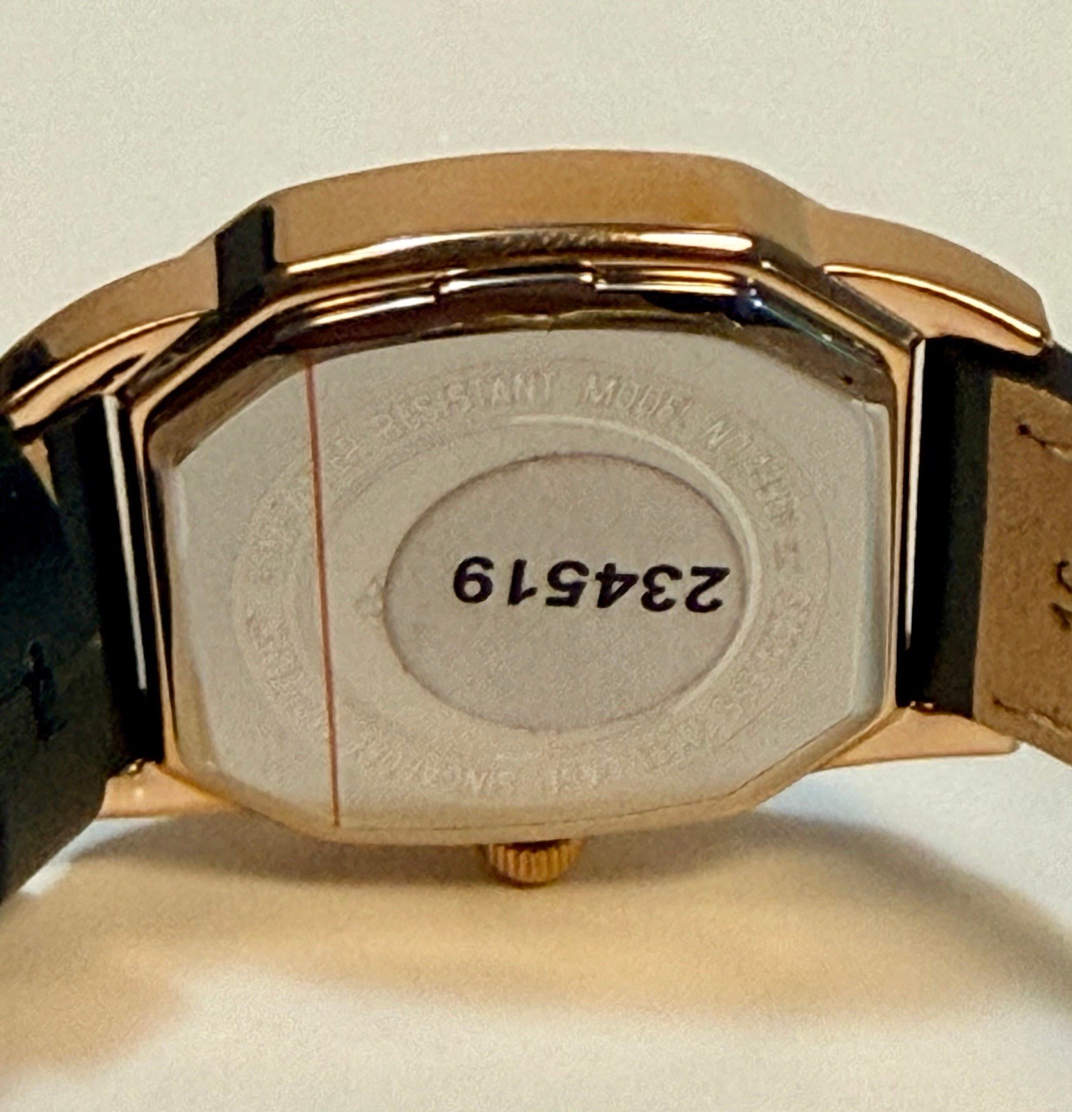 Invicta Wildflower 27mm Rose Gold Silver Dial Black Leather Strap Watch 48963