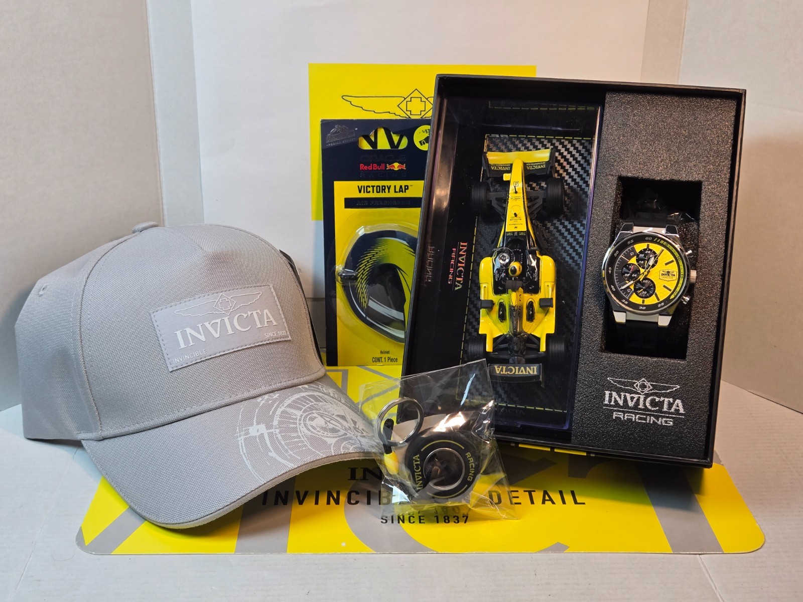 Invicta Special Edition Replica Racing Car w/ Invicta 47738 44mm Watch Bundle!
