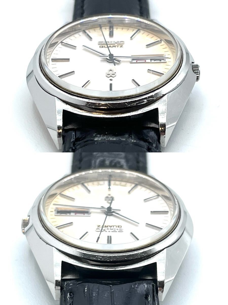 Seiko Quartz 3803-7030 Day Date Vintage Men’s Watch 1972 Silver Dial Japan