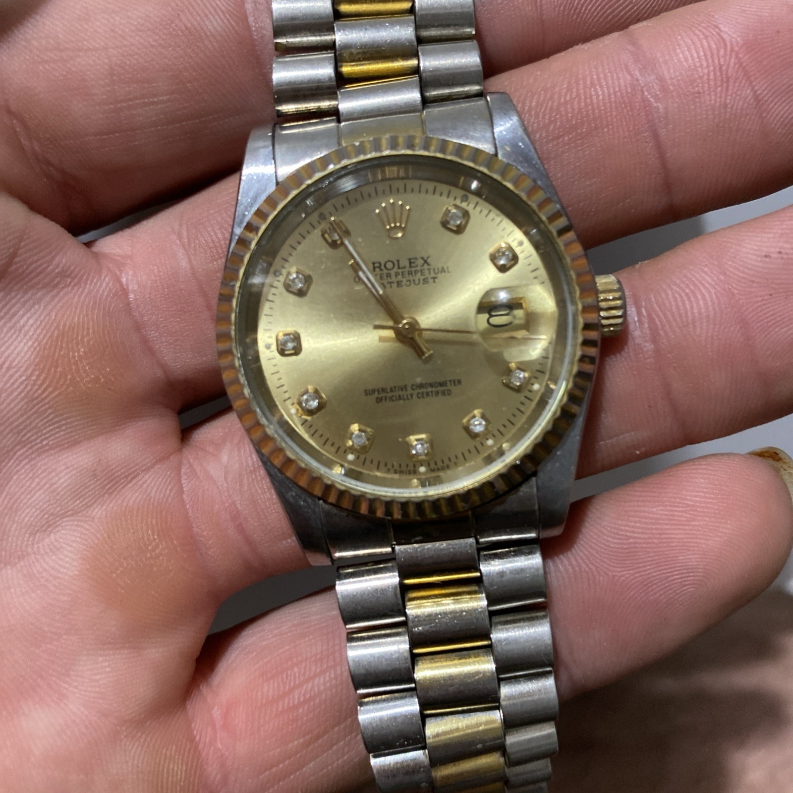 Rolex Datejust Champagne Men’sWatch – 16013