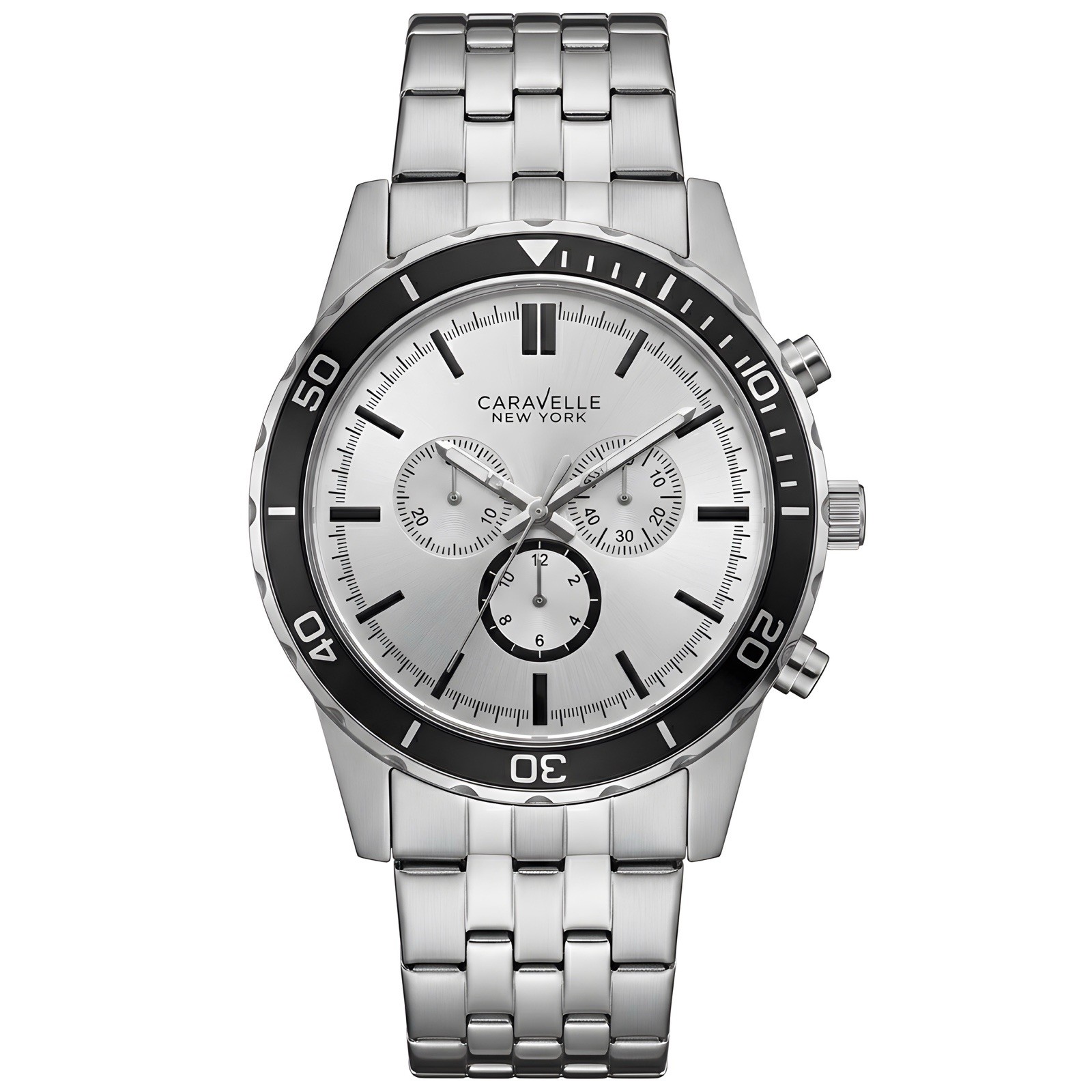 Caravelle New York by Bulova 43A132 Mens Silver Dial Quartz Watch Brand New