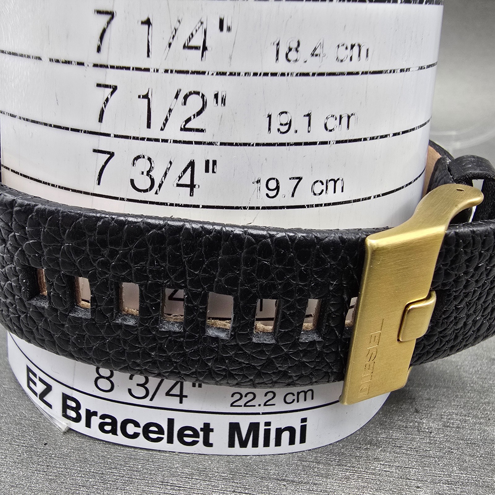 Diesel Mr. Daddy Watch Men 52mm Black Dial Gold Chronograph Digital New Battery