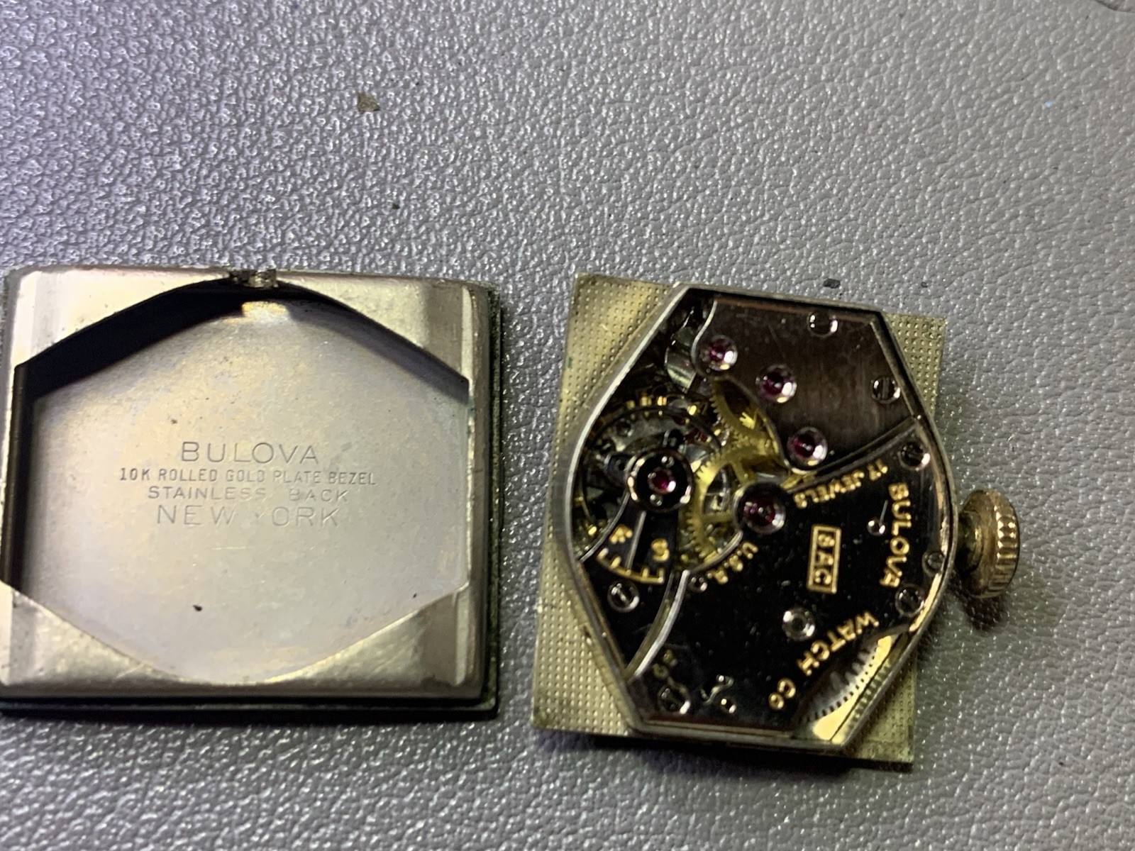 Vintage BULOVA watch, model 8AC, 17j, 10K RGP Bezel ,RUNNING