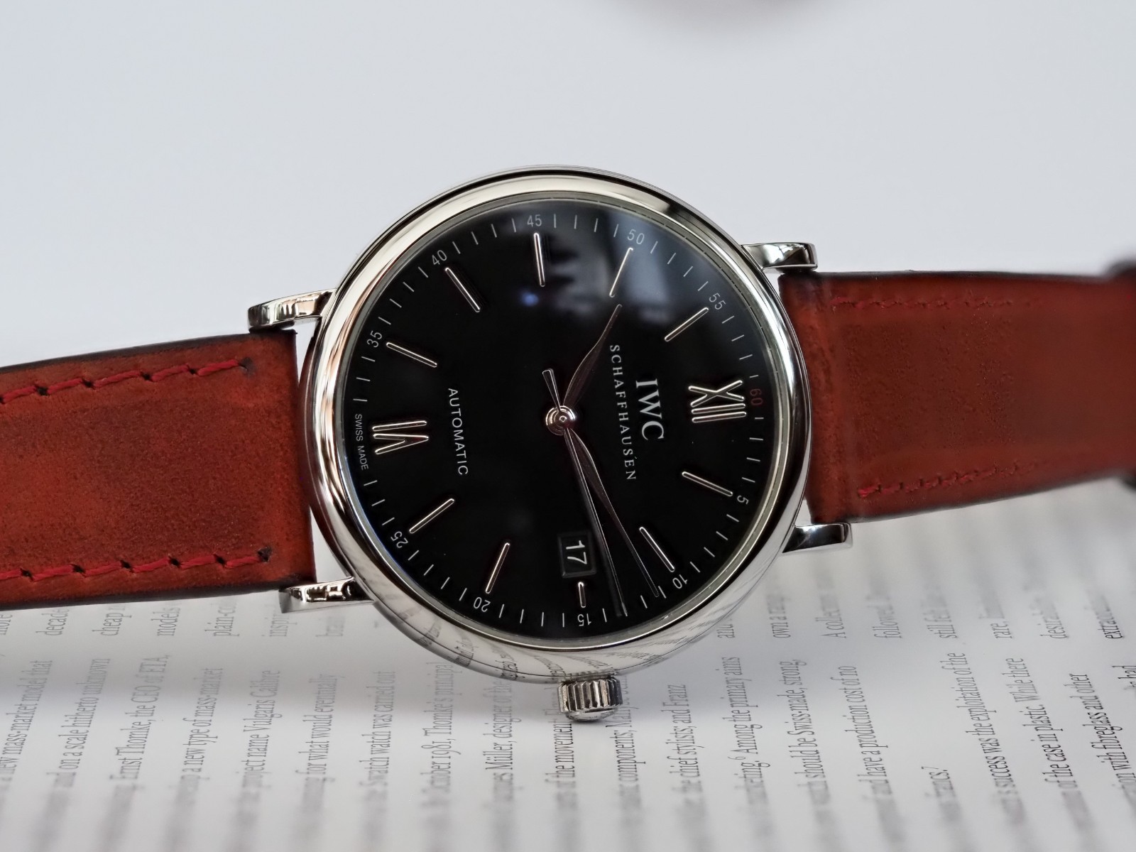 IWC Portofino Automatic 40mm IWC356502 Black Dial Manual Card 2016