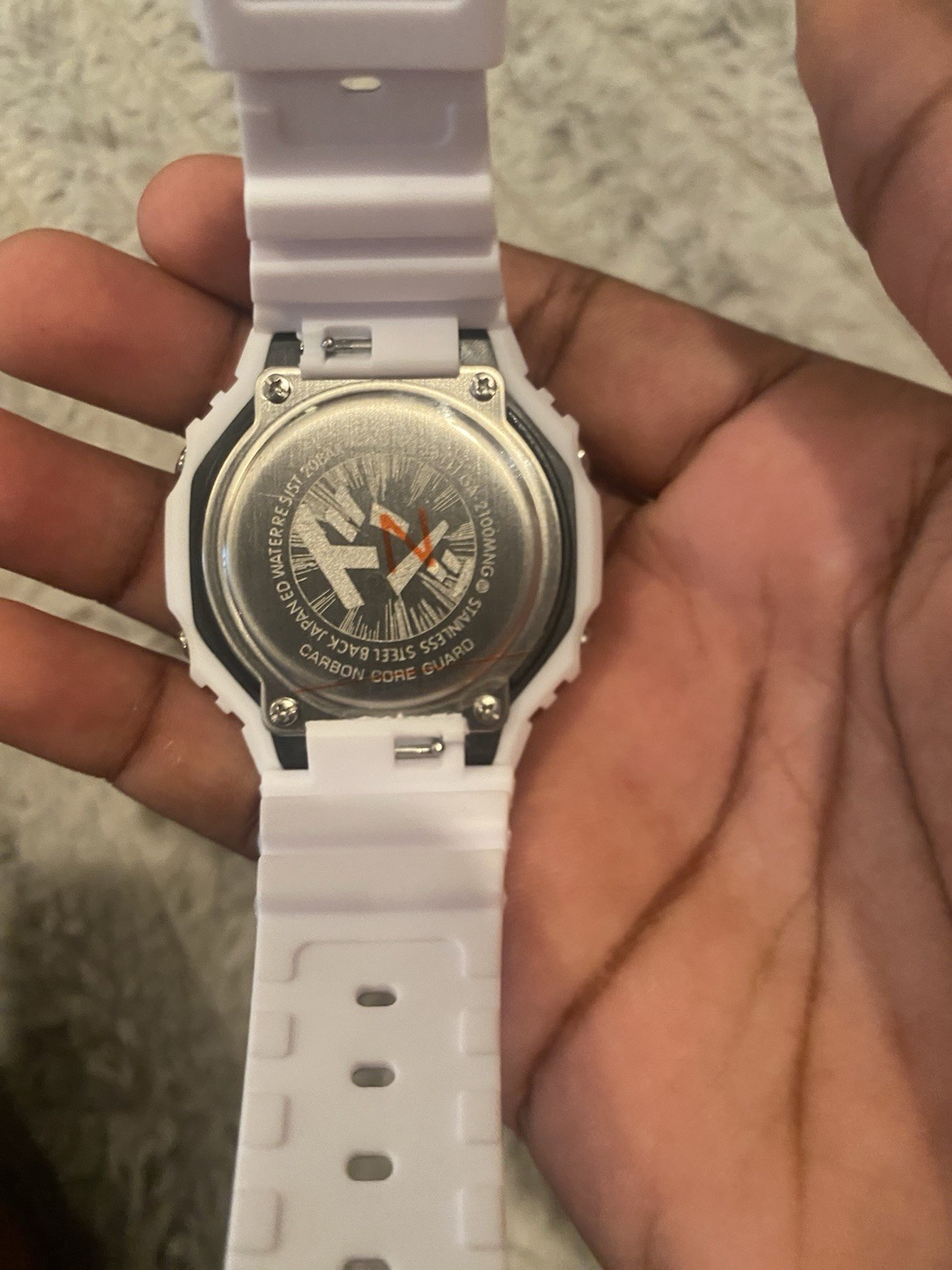 Casio G-SHOCK Men’s Analog-Digital White Resin Strap 200m 45mm Alarm